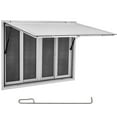 thumbnail image 2 of Telyswee Concession Window 60"x36", Aluminum Alloy Food Truck Window with 4 Horizontal Sliding Mesh Screen Windows & Drag Hook, Up to 85 ° Serving Window for Food Truck Concession Trailer, 2 of 8