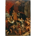 thumbnail image 3 of Circle of Peter Paul Rubens 14x18 Black Modern Framed Museum Art Print Titled - The Miracles of Saint Ignatius of Loyola, 3 of 5
