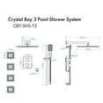 thumbnail image 2 of ZLINE Crystal Bay Thermostatic Shower System with Body Jets in Champagne Bronze (CBY-SHS-T3-CB), 2 of 2