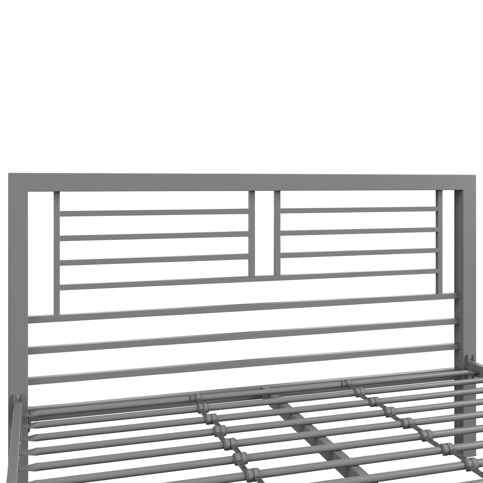 Your Zone Full Metal Platform Bed, Silver