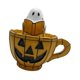 thumbnail image 5 of Lámpara de noche con forma de taza de calabaza de Halloween, lámpara de escritorio decorativa con lectura para repisa 12CM Sin boca, 5 of 9