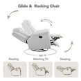thumbnail image 4 of CHITA Recliner Chair for Adults Swivel Rocker Recliner for Living Room Faux Leather Home Theater Seating, White, 4 of 5