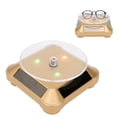 thumbnail image 2 of Rotating Display Stand, LED Rotational Display Stand, Electric Rotating Turntable Display Stand Solar Powered For  Girls Women Gold With Light,Silver With Light, 2 of 8