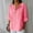 Pink, variant on Admvng Women's Tops Fashion Summer V Neck Leisure Solid Color Short Sleeve S-5XL