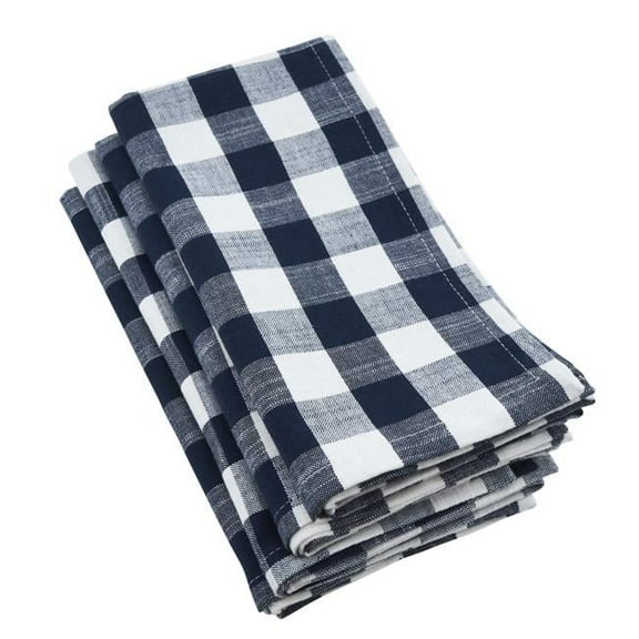 Saro Lifestyle Gingham Design Table Napkin (Set of 4)