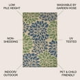 thumbnail image 4 of JONATHAN Y SANTA MONICA 3' Square Area Rug, Zinnia Floral Textured Weave - Navy/Green, SMB110B-3SQ, 4 of 5