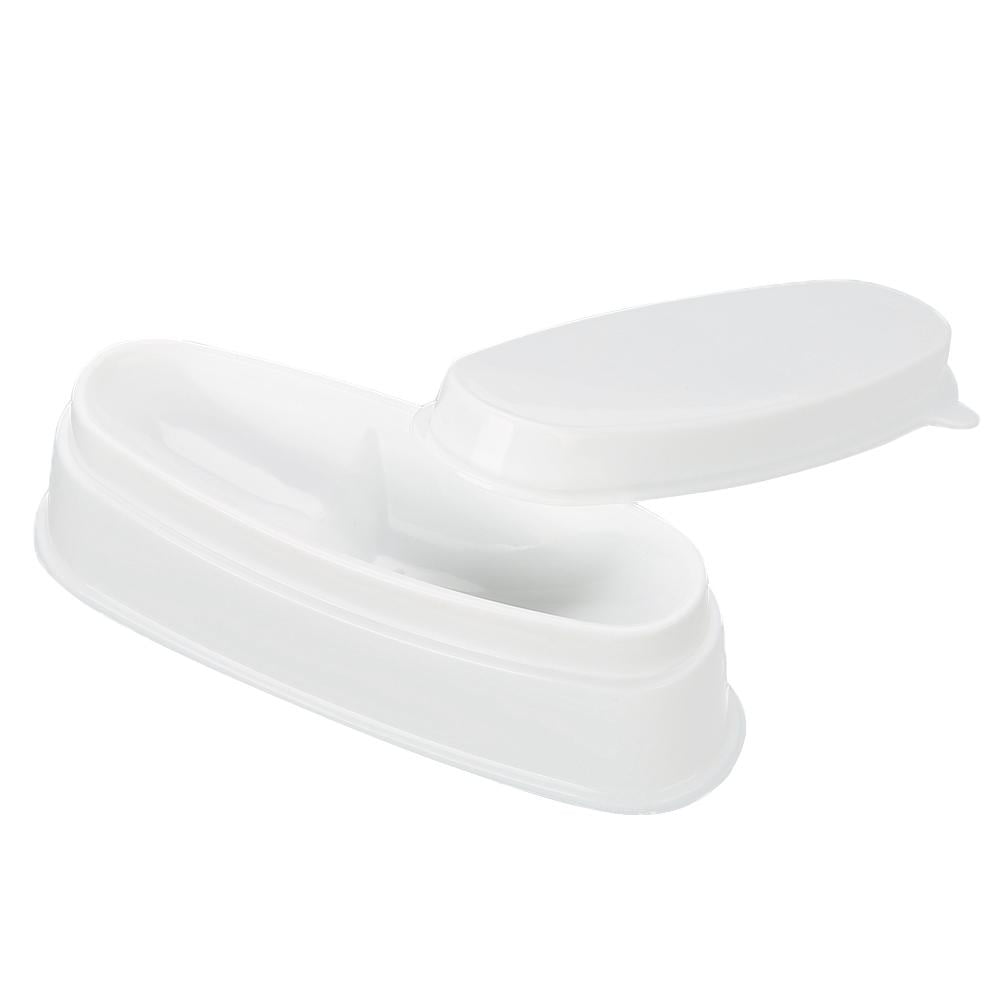 LHCER Portable White Nail Dipping Powder Tray Manicure Mould Nail