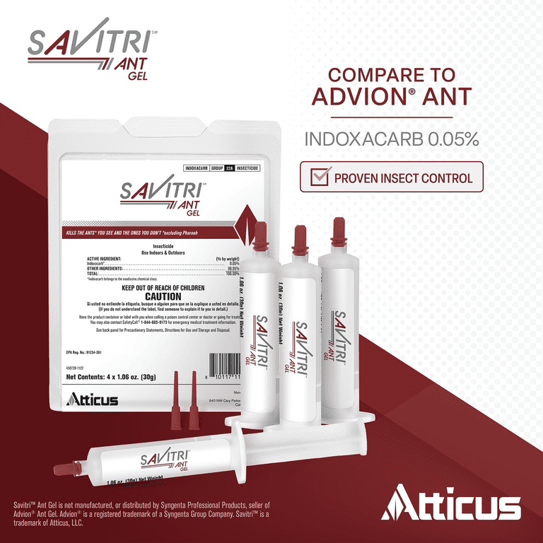 Atticus Savitri Ant Gel, Indoor and Outdoor Ant Control, 4 x 30
