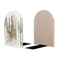 thumbnail image 2 of Zufioo Western Scenery With Old Wagon Print Wooden Bookends, Metal Bookshelf Non-slip Bookends, Home Furnishings Suitable for Bookcases Offices, 2 of 8