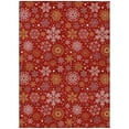 thumbnail image 2 of Addison Rugs Chantille Indoor/Outdoor Transitional Holiday Snowflake Red Machine Washable Rectangle Rug, 2'6" x 3'10", 2 of 7
