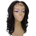 thumbnail image 6 of LUXLUXE Kiara Wavy Layered 18 in Long T Part Lace Front Wig, Heat Resistant Fibers,  Dark Brown, 6 of 8