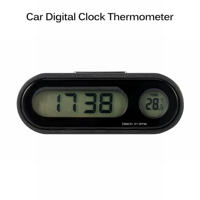 Digita Car Indoor Outdoor Auto LCD Clock Thermometer with Alarm