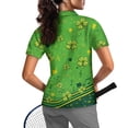thumbnail image 2 of Whosucclay Shamrocks and Music 1/4 Zip Tennis Shirts, Polyester Polo Shirts Moisture Wicking Quick Dry Tennis Short Sleeved Shirt for Golf Outdoor Exercise Size X-Small, 2 of 10