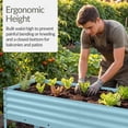 thumbnail image 6 of Best Choice Products 48x24x30in Elevated Galvanized Metal Garden Bed w/ Corner Protectors - Mist Blue, 6 of 10