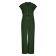 thumbnail image 5 of Neewe Women Casual Loose Long Bib Pants Wide Leg Jumpsuits Baggy Cotton Rompers Overalls, 5 of 8