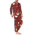 thumbnail image 2 of Fotbe Coffee Cups Pijama de Hombre con Estampado de Manga Larga, Conjunto de 2 Piezas, Ropa de Dormir Suave y Cómoda con Bolsillos-Medium, 2 of 7