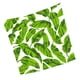 thumbnail image 1 of 1 mantel de lino con estampado de plantas tropicales verdes, estilo pastoral. Cuadrado-13, 1 of 9
