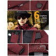 thumbnail image 4 of Fuklindy Graphene Heated Jacket for Women with Battery, 12V Fast Charge 18400mAh Large Capacity Winter Outdoor Lightweight Heating Jackets Red, 4 of 5