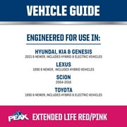 PEAK OET Asian Antifreeze/Coolant, 50/50 Prediluted Red/Pink POAT, 400,000 Miles/15 Years for Car, SUV & Truck, 55-gal Drum, PEAK Accessories Included