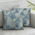 thumbnail image 2 of Wuche Nautical CoastalThrow Pillow CoversSummer Ocean Themed Seashell Coral Starfish Pillow Cases Set of 2 Soft Cotton Square Cushion Covers for Home Couch Sofa Patio Bedroom Multiple specifications, 2 of 6