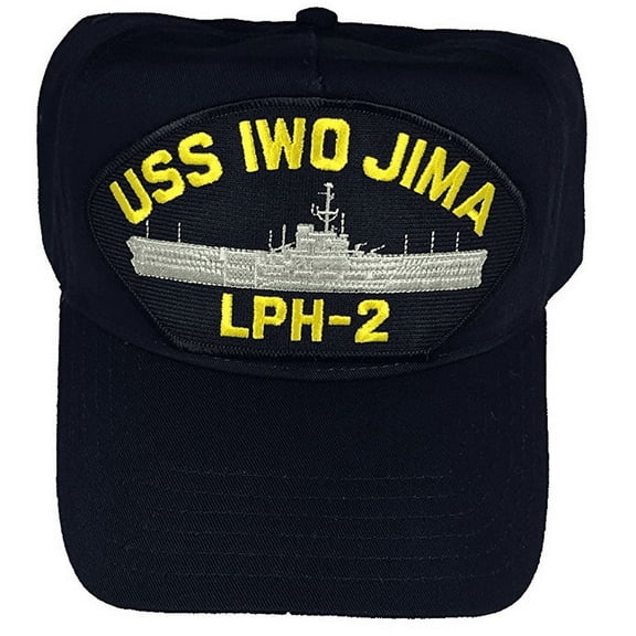 USS IWO JIMA LPH-2 HAT CAP USN NAVY SHIP AMPHIBIOUS ASSAULT USMC
