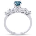 thumbnail image 2 of Pompeii 1 1/2ct Blue & White Diamond Engagement Ring 14k White Gold (G/H,I1-I2), 2 of 3