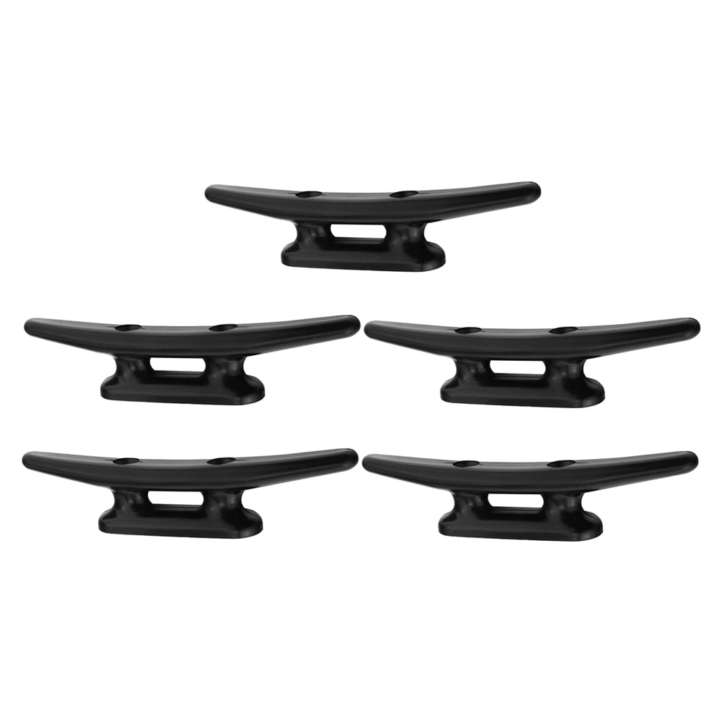 5x Heavy Duty 4' Nylon Marine Boat Flat Top Low Cleat Rope Tie Hardware