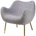 thumbnail image 5 of 29" Plush Grey and Gold Comfy Accent Chair, 5 of 8