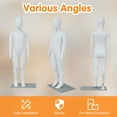 thumbnail image 6 of Kinbor Kid Mannequin Full Body, 43.3Inch Child Mannequin with Adjustable Metal Base for Window Display, White, 6 of 8