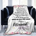 thumbnail image 2 of Retirement Gifts Retirement Blanket Retired Throw Floral Blankets for Boss Coworker Friend Farewell Gifts 50X60 in, 2 of 6