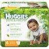 HUGGIES - Pure & Natural Diapers (sizes newborn, 1, 2, 3, 4, 5)