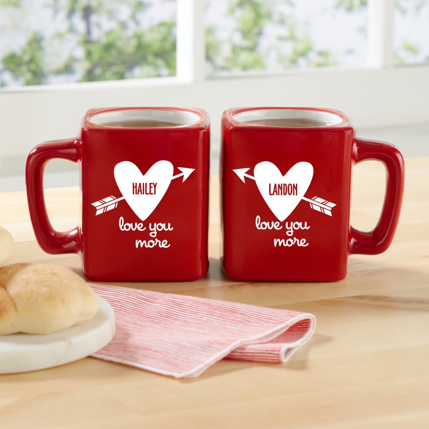 Personalized Love You More Coffee Mug Set 8 Oz Walmart Com Walmart Com