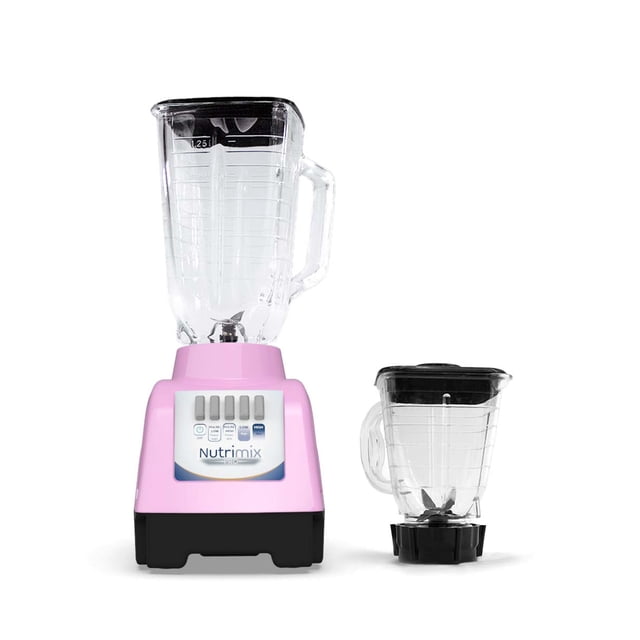 Licuadora Nutrimix 2 Velocidades + Pulso con Vaso de Vidrio 1.2L y Vaso Plástico 750 ml Rosa
