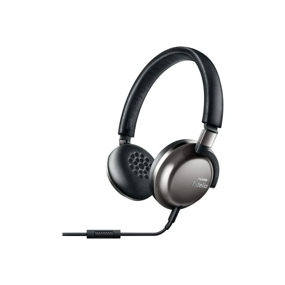 Philips Fidelio F1 - Headphones with mic - on-ear - wired - 3.5 mm jack - noise isolating - black