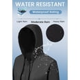 thumbnail image 4 of American Trends Plus Size Women Waterproof Rain Jacket with Hood Packable Lightweight Windproof Raincoat with Pockets Black 3XL, 4 of 6