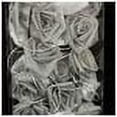 thumbnail image 2 of The Ribbon People Burgundy Shimmering Silver Rose Flower Wired Craft Garland 54', 2 of 2