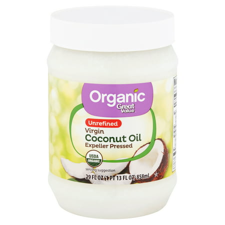 Great Value Organic Unrefined Virgin Coconut Oil, 24 fl (Best Coconut Oil For Cooking)