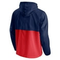 thumbnail image 3 of Men's Fanatics Navy/Red Washington Wizards Anorak Block Party Windbreaker Half-Zip Hoodie Jacket, 3 of 3