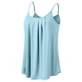 thumbnail image 2 of Doublju Women's Front Pleated Cami Tank Top with Plus Size, 2 of 5