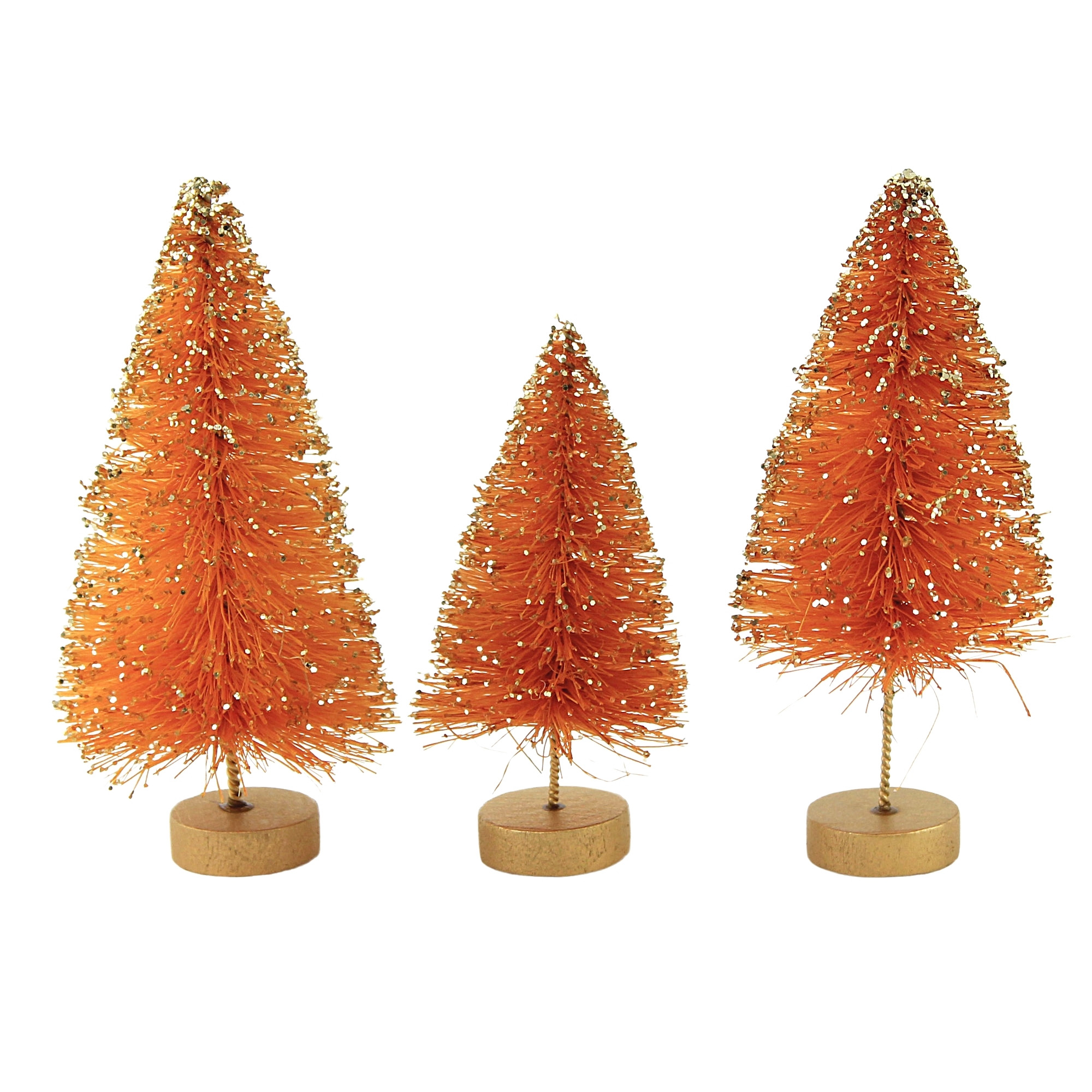 Bethany Lowe Fall in Love Mini Bottle Brush Trees in Box Set of 7