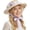 Purple, variant on Kukuzhu Women Victorian Tea Party Sun Hat, Lolita Bows Flower Ribbon Flat Straw Hat Summer Beach Bonnet Cap for Travel