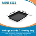 thumbnail image 2 of . Toaster Oven Tray Nonstick Toaster Oven Pan Carbon Steel Small Baking Cookie Sheet Sturdy & Easy to Clean Rectangular, 2 of 7