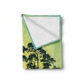 thumbnail image 2 of Forest Soft Flannel Fleece Throw Blanket, Mystic Forest with Trees Abstract Mountain View and Lake River Nature Print, Cozy Plush for Indoor and Outdoor Use, 70" x 90", Blue and Green, by Ambesonne, 2 of 6