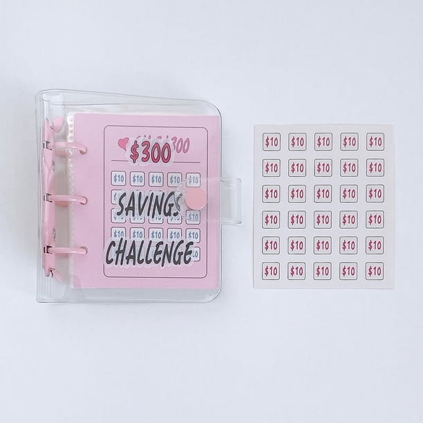 Carpeta de ahorro de dinero en PVC con 3 agujeros, mini carpeta de ahorro, carpeta de ahorro