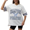 thumbnail image 3 of Women's Gameday Couture White Hampton Pirates Iconic Oversized Fashion Jersey, 3 of 5