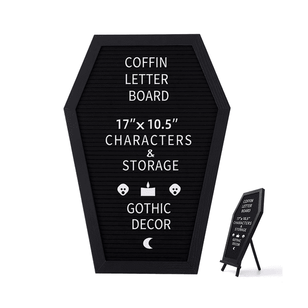 Black Felt Letter Board, Gothic Message Board Office Home Decor Letter