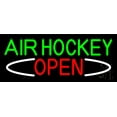 thumbnail image 1 of Air Hockey Open LED Neon Sign 10 x 24 - inches, Clear Edge Cut Acrylic Backing, with Dimmer - Bright and Premium built indoor LED Neon Sign for Bar decor., 1 of 7