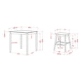 thumbnail image 7 of Hunter Solid Wood 5-Piece Counter Height Dining Set, Light Gray, 7 of 7