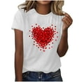 thumbnail image 4 of Edvintorg Valentine's Day Plus Size Tops for Women Summer Casual Pullover Basic Tee Crewneck Short Sleeve Tshirts Shirts for Women, 4 of 5
