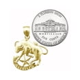thumbnail image 3 of 14K Gold 20MM Zodiac Taurus Pendant, 3 of 5